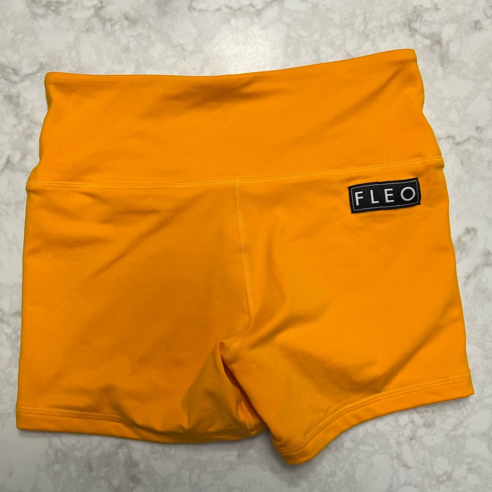 Fleo Women's Athletic Shorts in Bright Orange